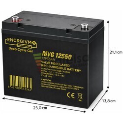 Bateria MVG12550 | Gel 12 Voltios 55 Amperios